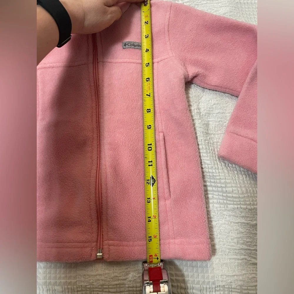 Girls 🩷Columbia Light Pink Fleece Jacket with Full Zip, size 4